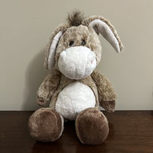 Nici Donkey Plush Toy Brown White Tan Stuffed Animal Toy Germany 12"